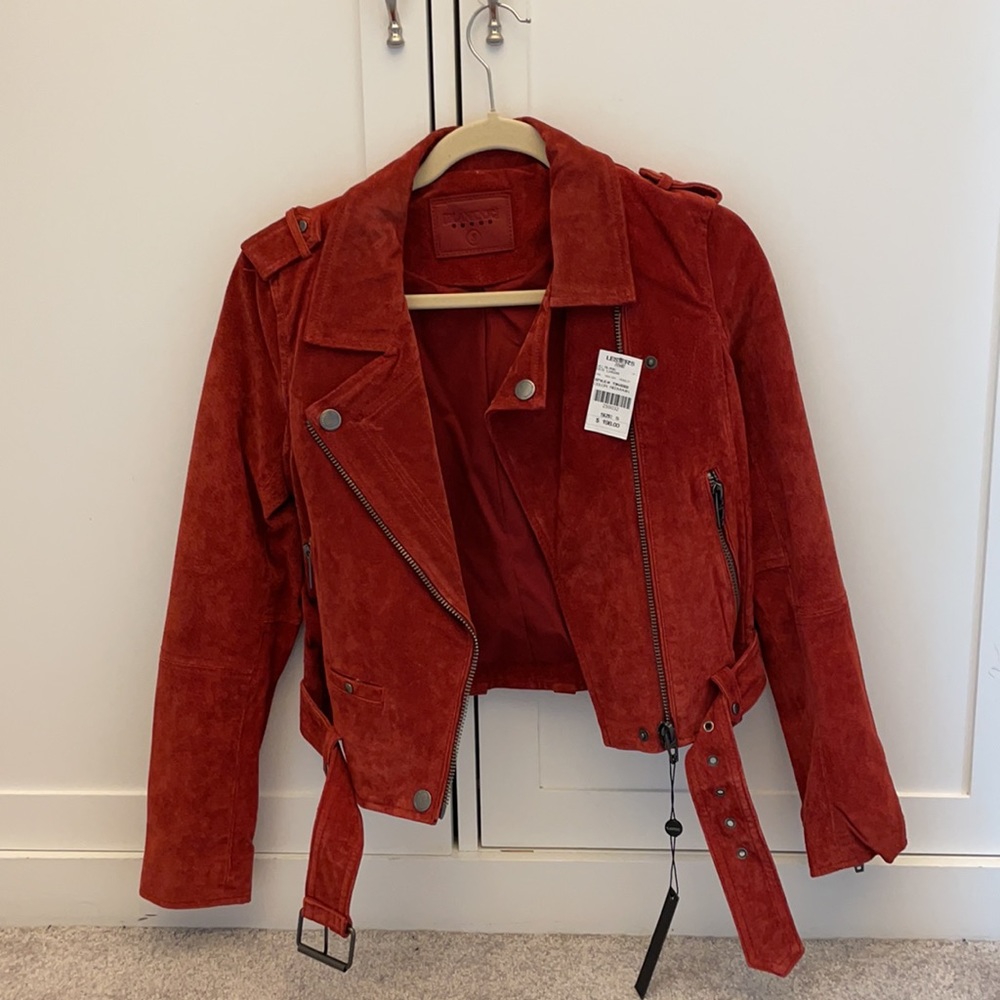 Blank NYC Red Suede Jacket